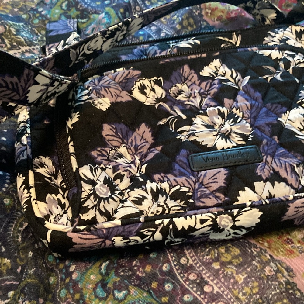 Vera Bradley Black and Blue Floral Crossbody Bag, like new - Picture 7 of 7